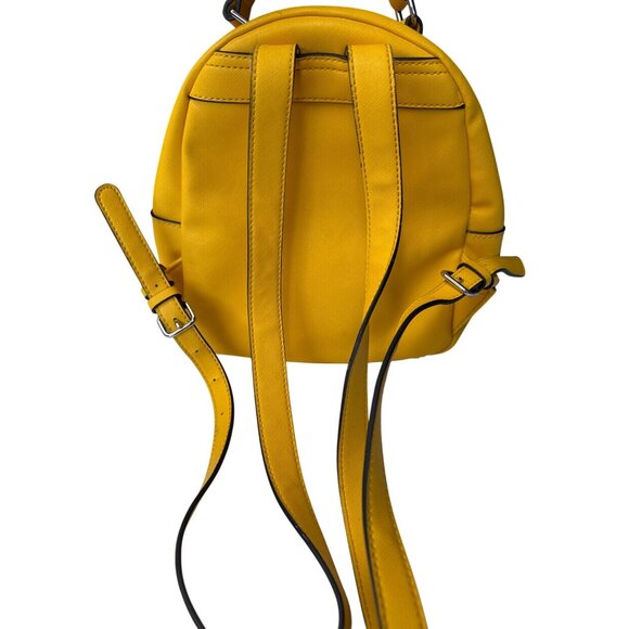 Guess Mini Backpack Yellow Faux Leather - Picture 3 of 16
